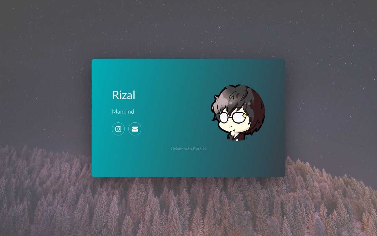 Carrd profile picture for @rizal